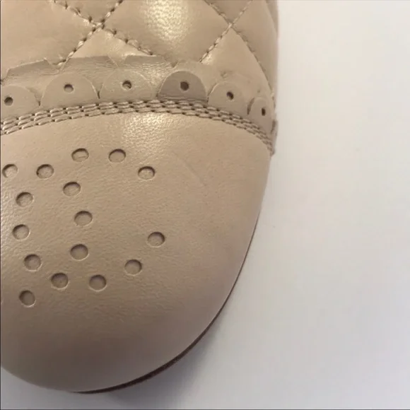 Chanel Tan Quilted Logo Heel - Picture 5 of 9